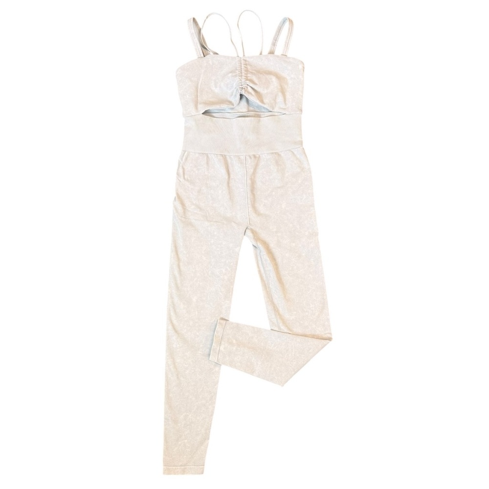 Free People Movement Heathered Gray Jumpsuit Size M/L